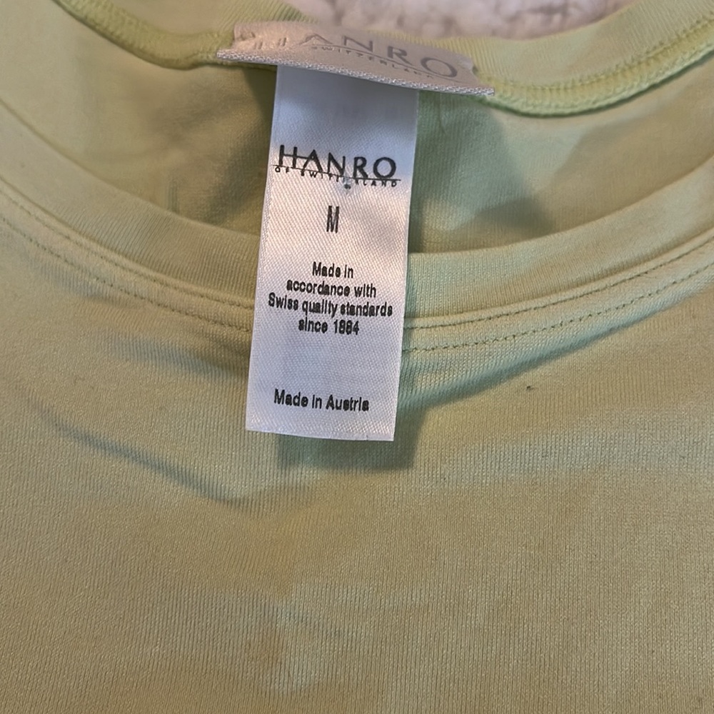 Green Hanro of Switzerland Medium Tank Top. B104 - Picture 3 of 6
